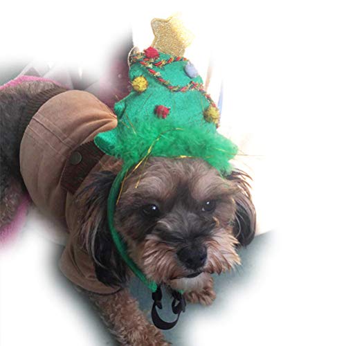 ifundom Decoraciones de Navidad, 3 piezas, diadema para árbol de Navidad, tocado, adorable accesorio para disfraz para perros y mascotas (tamaño S)