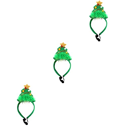 ifundom Decoraciones de Navidad, 3 piezas, diadema para árbol de Navidad, tocado, adorable accesorio para disfraz para perros y mascotas (tamaño S)