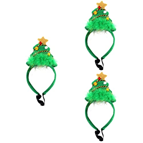 ifundom Decoraciones de Navidad, 3 piezas, diadema para árbol de Navidad, tocado, adorable accesorio para disfraz para perros y mascotas (tamaño S)
