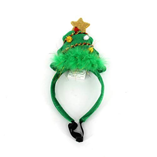ifundom Diadema para árbol de Navidad con diseño de árbol de Navidad, accesorio para disfraz de cabeza adorable para perros y mascotas (tamaño S)