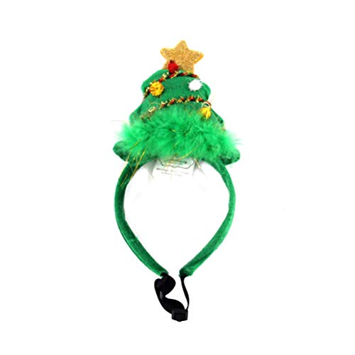 ifundom Diadema para árbol de Navidad con diseño de árbol de Navidad, accesorio para disfraz de cabeza adorable para perros y mascotas (tamaño S)