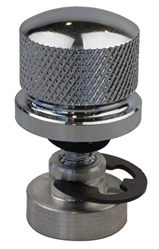 IGUANA CUSTOM - Pack de tornillo de asiento de aluminio cromado con rosca de anclaje hembra para anclar asientos en guardabarros Harley Davidson. Rosca 1/4"-20.