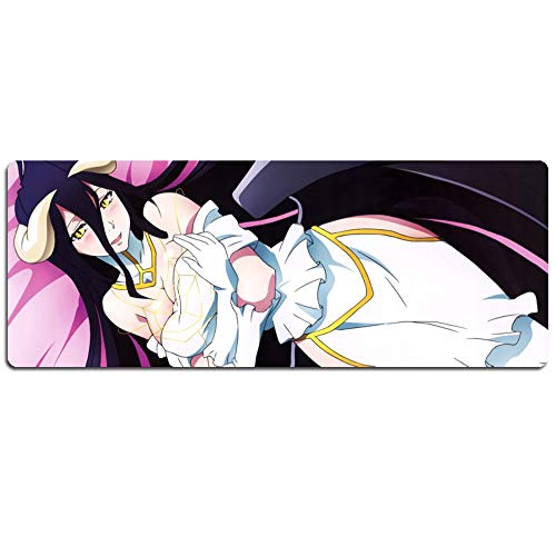 IGZNB Alfombrilla para Ratón con Teclado 900X400 Mm, Alfombrilla para Ratón para Juegos Profesional XXL Ampliada con Base De 3 Mm De Grosor, Adecuada para Notebooks, Pc-Overlord, K