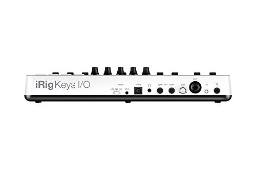 IK Multimedia IP-IRIG-KEYSIO25-IN - Teclado mini USB 25 MAC/PC con varios conectores, color negro y blanco