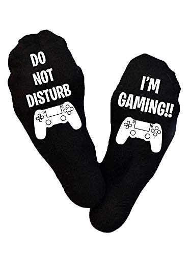 I'm Gaming, Do Not Disturb Gaming Playstation Socks, ventilador de fútbol, calcetines PlayStation, calcetines de Navidad, regalo de cumpleaños, jugador, relleno de medias
