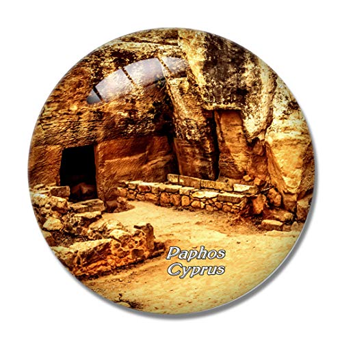 Imán para nevera 3D de Tombs of the Kings Paphos Cyprus para pizarra blanca de cristal de recuerdo