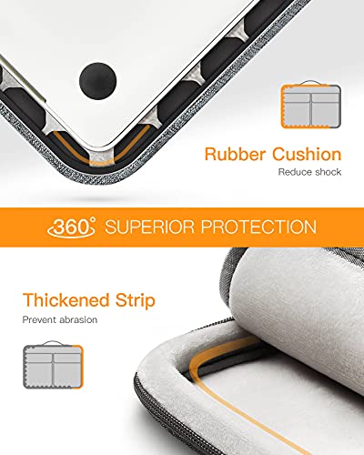 Inateck 360° Protección 13 Pulgadas Maletin Funda Bandolera para portátil Compatible con 13 MacBook Air 2017-2012, 13 MacBook Pro 2015-2012, 14 MacBook Pro 2021 M1, 13,5 Surface Laptop, MateBook D14