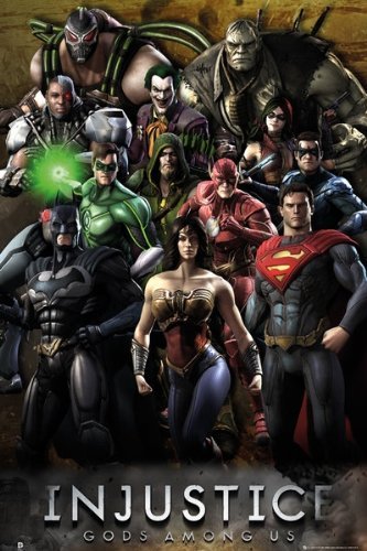 Injustice: Gods Among Us - DC Comics - Póster de juegos (mujer (Wonder, Batman, Superman, Flash, Linterna verde, flecha verde, el Joker) (Tamaño: 24 x 36) por Posterstoponline