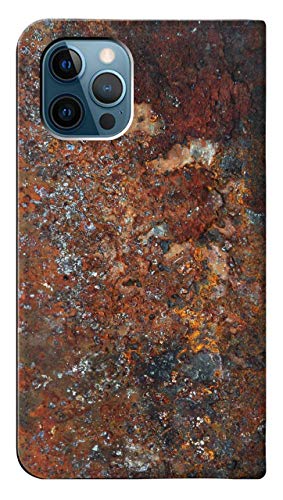 Innovedesire Rust Steel Texture Graphic Printed Caso del Tirón Funda Carcasa Case para iPhone 12 Pro MAX