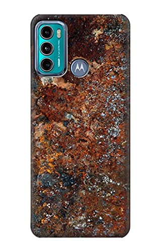 Innovedesire Rust Steel Texture Graphic Printed Funda Carcasa Case para Motorola Moto G60, G40 Fusion