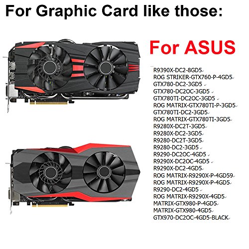 inRobert 95mm T129215SU Ventilador de refrigeración para ASUS GeForce GTX 780 Ti Radeon R9 280 280 X 290 290X tarjeta gráfica (Fan-B)