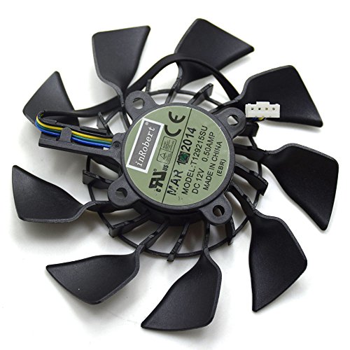 inRobert 95mm T129215SU Ventilador de refrigeración para ASUS GeForce GTX 780 Ti Radeon R9 280 280 X 290 290X tarjeta gráfica (Fan-B)