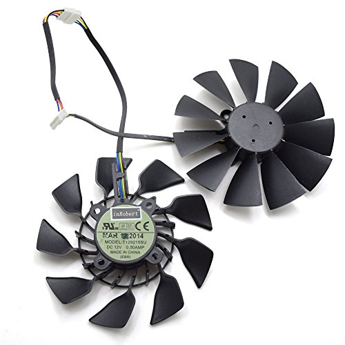 inRobert 95mm T129215SU Ventilador de refrigeración para ASUS GeForce GTX 780 Ti Radeon R9 280 280 X 290 290X tarjeta gráfica (Fan-B)