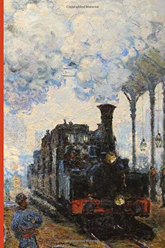 InspirationzStore Notebooks: Claude Monet art cover Vintage Black Steam Engine Train Discreet Internet Password Book Organizer A5 Notebook Logbook, website login details keeper Online Accounts manager
