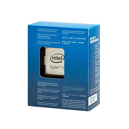 Intel Pentium Core i7-6800k LGA2011-V3 - Procesador Core, 3.4 GHz, 15 MB, Color Plata
