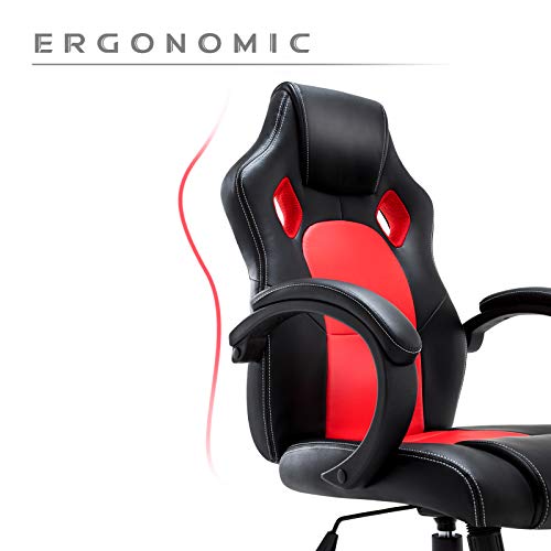 IntimaTe WM Heart Silla Gaming Ergonómica, Silla de Escritorio de Oficina, Racing Silla Computadora, Asiento Giratorio del Escritorio del Ordenador, Silla de Trabajo Ajustable PU