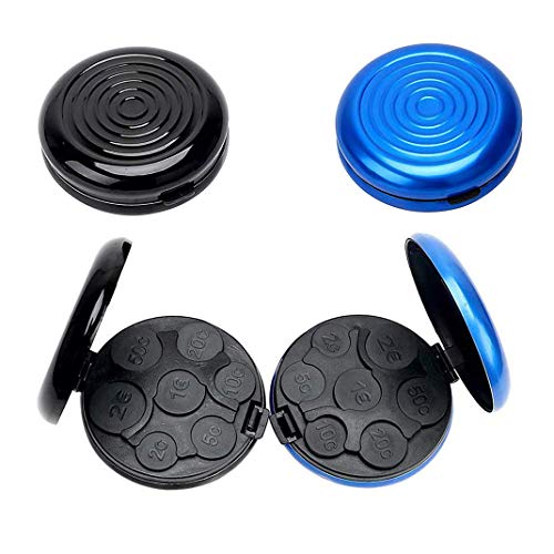 iPobie Caja de Monedas de Euro, Caja de Almacenamiento para Monedas, portátil, para Guardar Monedas, Monedas, Monedero Redondo