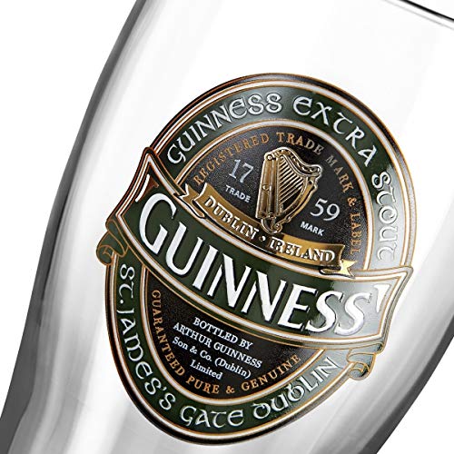 Ireland Collection - Gafas de pinta (4 unidades), diseño oficial de Guinness