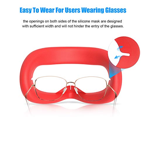 Irjdksd - Funda para máscara de ojos Oculus Quest 2 gafas VR de silicona antisudor, antifugas, bloqueo de luz para Oculus Quest 2