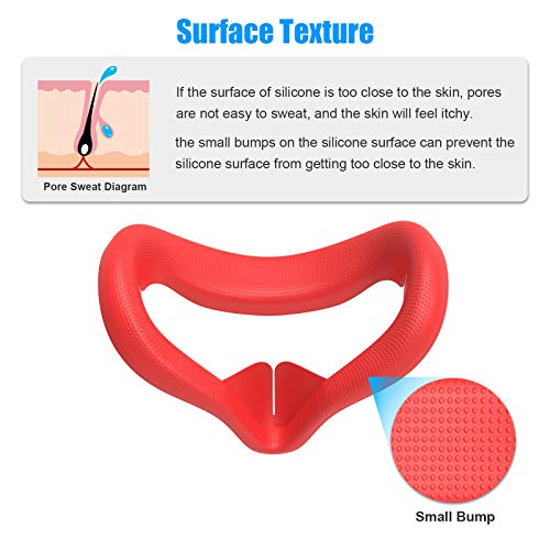 Irjdksd - Máscara de ojos para Oculus Quest 2 VR Gafas de silicona antisudor antifuga bloqueo de luz para Oculus Quest 2