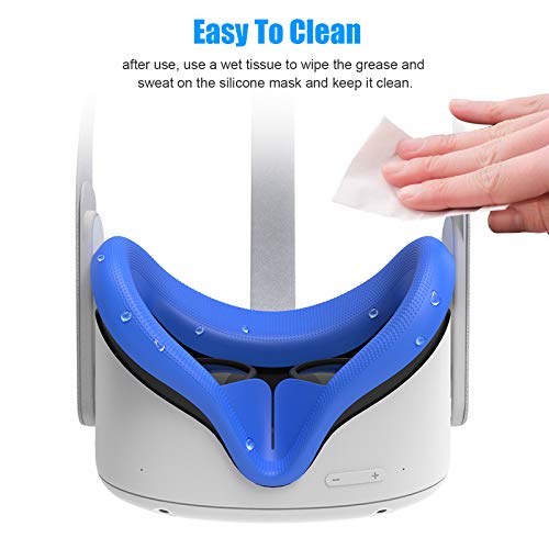 Irjdksd - Máscara de ojos para Oculus Quest 2 VR Gafas de silicona antisudor antifuga bloqueo de luz para Oculus Quest 2