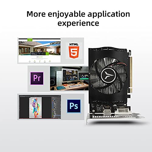 Iswell YESTON Graphics Card GT-1030 4GB DDR4 64-bit PCI Express Computer Gaming Video Card GPU NVIDIA Geforce for Windows7/8/10