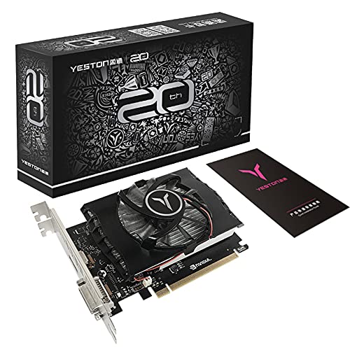 Iswell YESTON Graphics Card GT-1030 4GB DDR4 64-bit PCI Express Computer Gaming Video Card GPU NVIDIA Geforce for Windows7/8/10