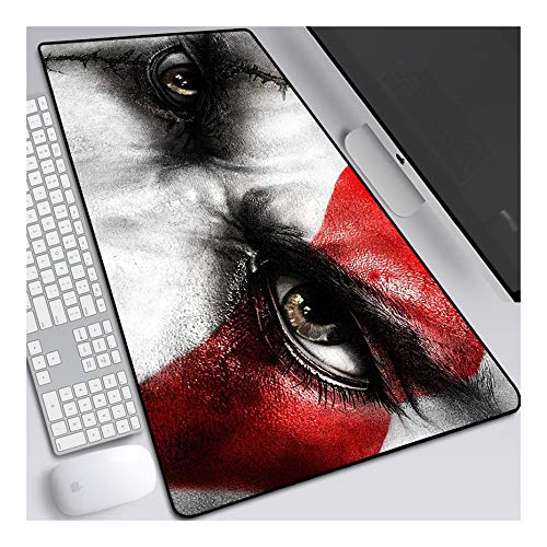 ITBT God of War Alfombrilla Raton Anime Gaming Mouse Pad XL 700x300x3 mm,Impermeable con 3mm Base de Goma Antideslizante,Special-Textured Superficie para Ordenador, PC y Laptop,F