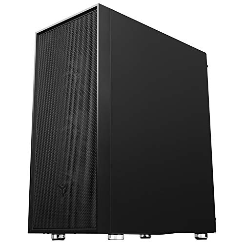 Itek Vertibra H210 – Caja PC Gaming Middle Tower MATX, Ventiladores ARGM de 4 x 12 cm, Preparado para 6 Ventiladores, 2 x USB3, Frontal Perforado y Panel Lateral de Cristal Templado, Color Negro