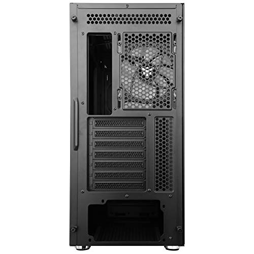 Itek Vertibra H210 – Caja PC Gaming Middle Tower MATX, Ventiladores ARGM de 4 x 12 cm, Preparado para 6 Ventiladores, 2 x USB3, Frontal Perforado y Panel Lateral de Cristal Templado, Color Negro