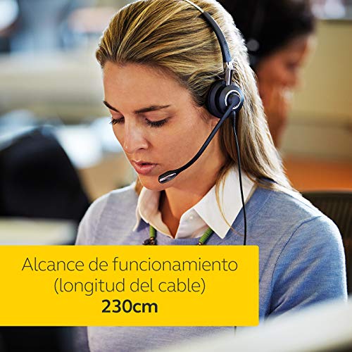 Jabra Biz 2400 II - Auriculares estéreo con Cable USB-A CC UC Certificado para Comunicaciones Unificadas - con cancelación de Ruido, Voz HD y Controlador programable