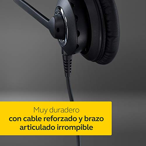 Jabra Biz 2400 II - Auriculares estéreo con Cable USB-A CC UC Certificado para Comunicaciones Unificadas - con cancelación de Ruido, Voz HD y Controlador programable