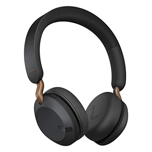 Jabra Elite 45h – Auriculares inalámbricos On-Ear compactos y Plegables – hasta 50 Horas de batería – tecnología de Llamadas a Dos micrófonos – Negro Cobre