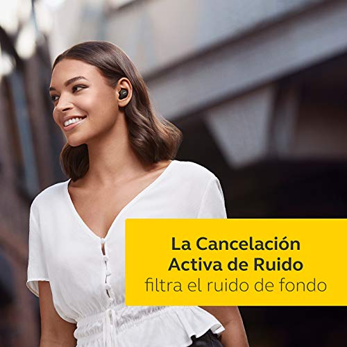 Jabra Elite 75t, Auriculares Bluetooth con Cancelación Activa de Ruido y batería de larga duración, Llamadas y música verdaderamente inalámbricas, Negro