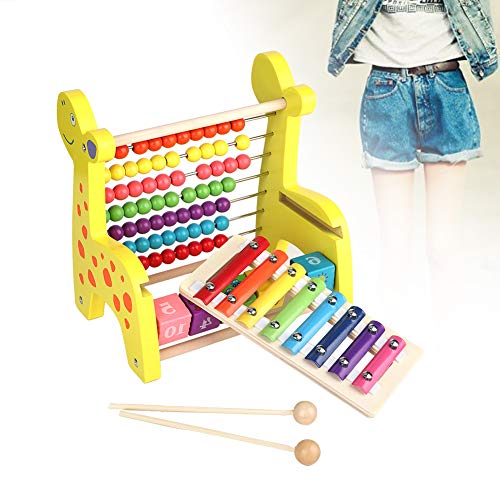 Jacksking Instrumento de Madera, ábaco de cálculo, Regalos preescolares para niños pequeños