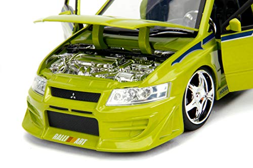 Jada 253203052 1:24 Mitsubishi Lancer EVO II 2002, Verde/Amarillo