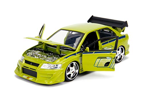 Jada 253203052 1:24 Mitsubishi Lancer EVO II 2002, Verde/Amarillo