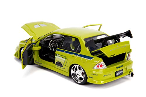 Jada 253203052 1:24 Mitsubishi Lancer EVO II 2002, Verde/Amarillo