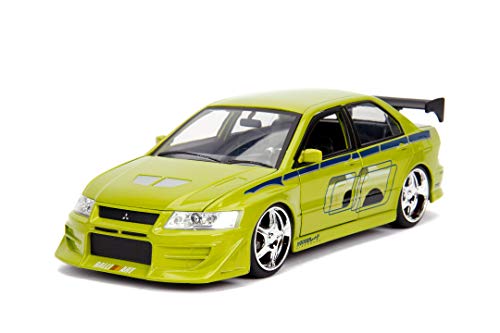 Jada 253203052 1:24 Mitsubishi Lancer EVO II 2002, Verde/Amarillo