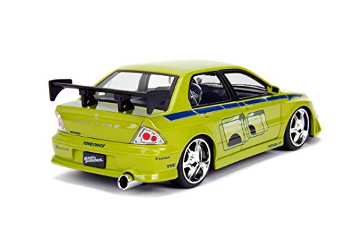 Jada 253203052 1:24 Mitsubishi Lancer EVO II 2002, Verde/Amarillo