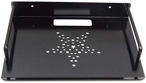 JanTeelGO DVD Pared Soporte para Estante, aleación de Aluminio Pared Soporte para Estante para TV Box, Apple TV, Roku 3/2, Router, decodificador, Mini PC (1 Tier, Negro)