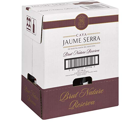 Jaume Serra Brut Nature Reserva - Cava Premium - 6 Botella x 750 ml