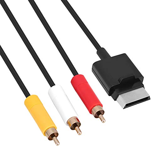 Jectse Cable de TV AV Cable, 1.8M Componente ABS Cable de TV Cable, Consola de Juegos Cable de Audio AV para Xbox 360 Slim