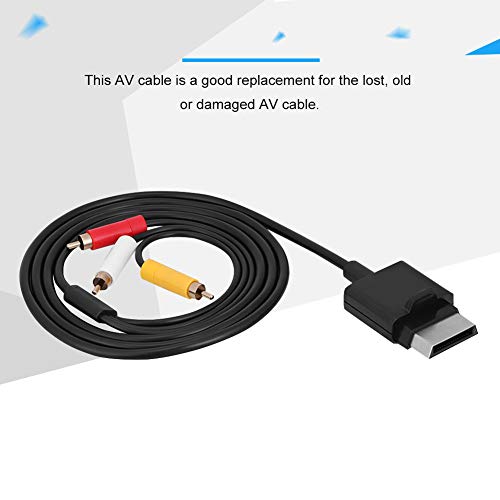Jectse Cable de TV AV Cable, 1.8M Componente ABS Cable de TV Cable, Consola de Juegos Cable de Audio AV para Xbox 360 Slim