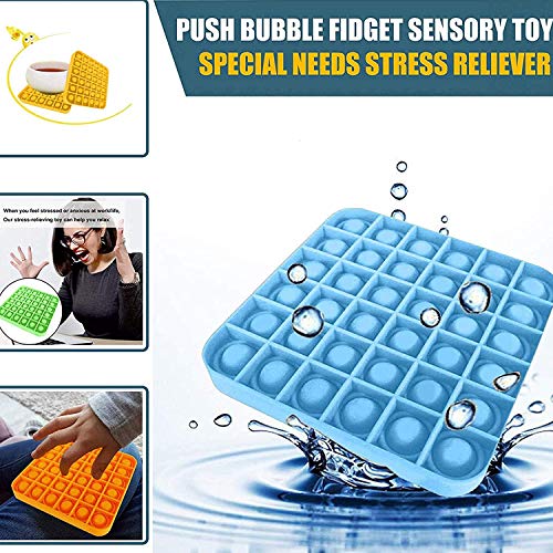 JEG Juguete fidget con burbujas, juguete sensorial, de silicona para autismo, alivia el estrés y la ansiedad, juguete para niños y adultos (ballena, rosa, talla única)