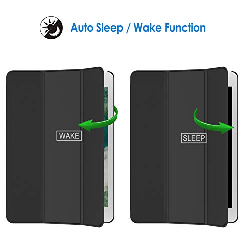 JETech Funda Compatible con iPad Air 2, Carcasa con Soporte Función, Auto-Sueño/Estela (Negro)