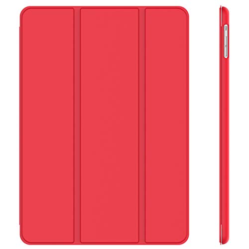 JETech Funda para iPad Air, Carcasa con Soporte Función, Auto-Sueño/Estela, Rojo