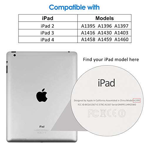 JETech Protector de Pantalla Compatible con iPad 2 3 4, Cristal Vidrio Templado