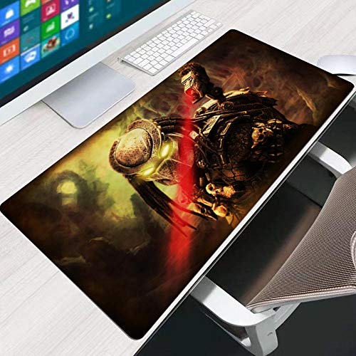 JIACHOZI Alfombrilla de Raton XXL Retro Juego Terror Guerrero 900×400×3mm XL Alfombrilla Raton Ordenador Grandes Gaming Mousepad Alfombrilla Raton Mat para Mesa de Trabajo PC y Portátil