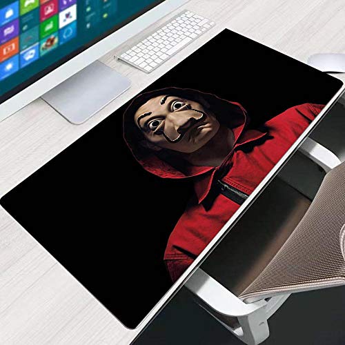 JIACHOZI alfombrilla gaming xxl Negro juego terror payaso 900×400×3mm grande, antideslizante, con bordes cosidos para ordenador portátil, PC, juegos, almohadilla de escritorio Alfombrilla de Ratón Gra